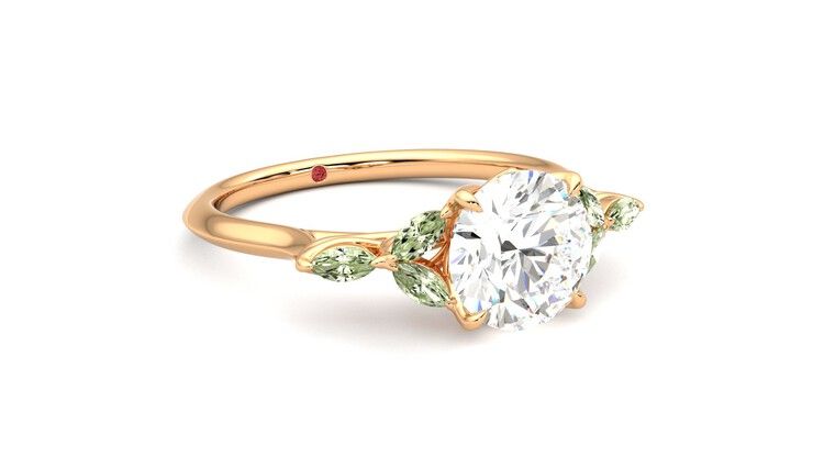 Taylor & Hart Tamora Round Engagement Ring 360 degree image 5