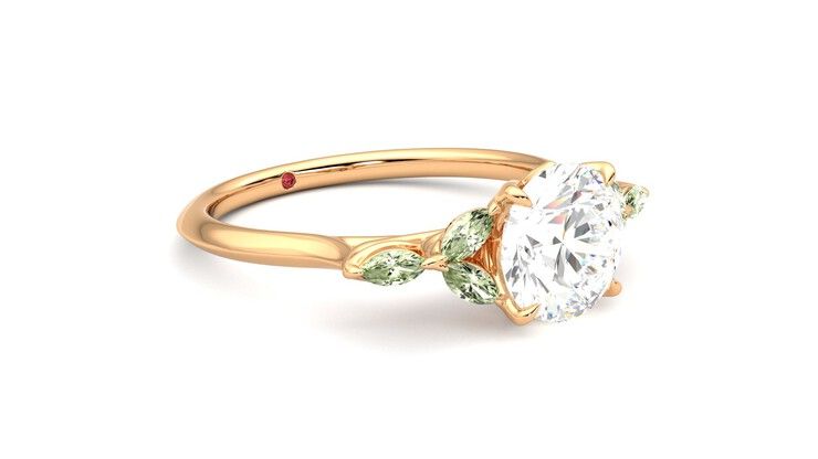 Taylor & Hart Tamora Round Engagement Ring 360 degree image 6