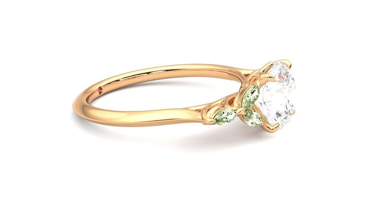 Taylor & Hart Tamora Round Engagement Ring 360 degree image 8