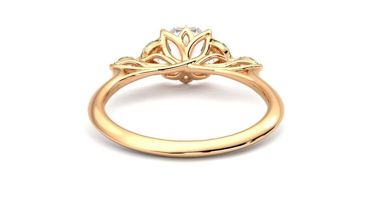 Taylor & Hart Tamora Round Engagement Ring 360 degree image 15