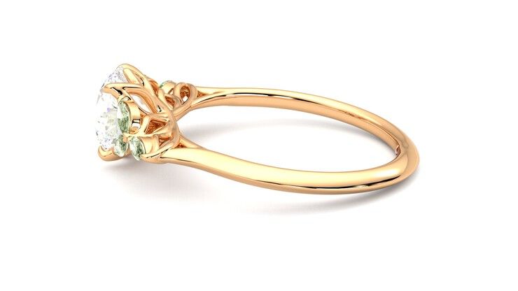 Taylor & Hart Tamora Round Engagement Ring 360 degree image 20