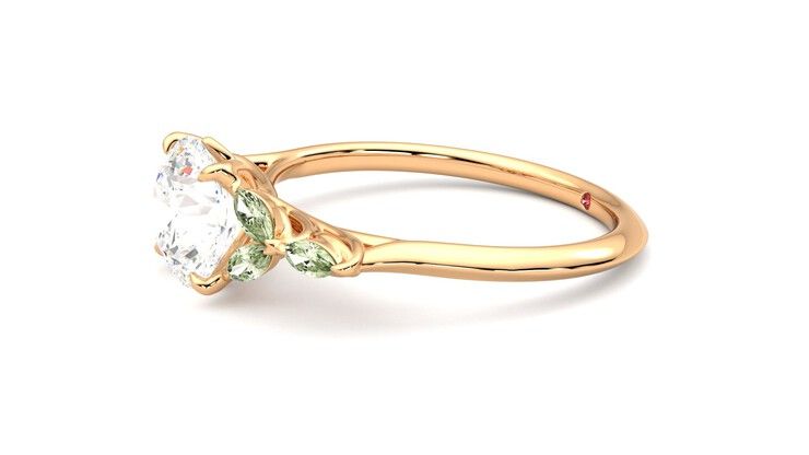 Taylor & Hart Tamora Round Engagement Ring 360 degree image 22