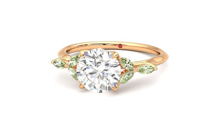 Taylor & Hart Tamora Round Engagement Ring 360 degree image 27