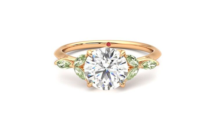 Taylor & Hart Tamora Round Engagement Ring 360 degree image 29
