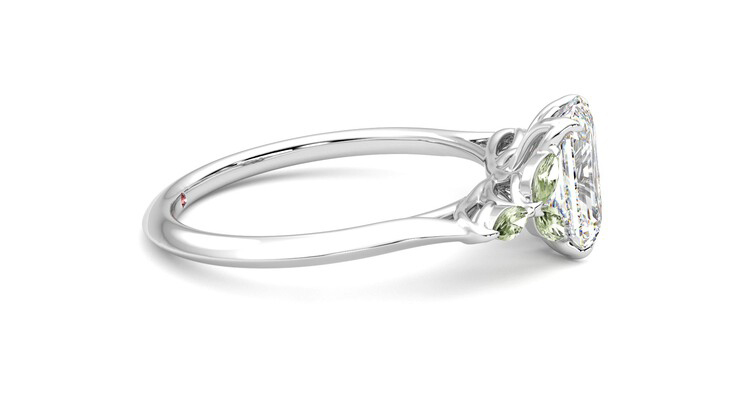 Taylor & Hart Tamora Emerald Engagement Ring 360 degree image 9