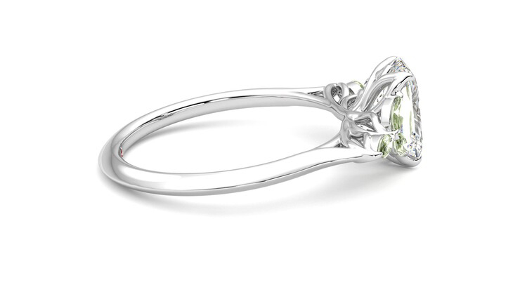 Taylor & Hart Tamora Emerald Engagement Ring 360 degree image 10