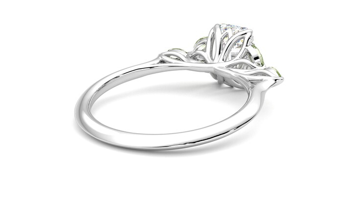 Taylor & Hart Tamora Emerald Engagement Ring 360 degree image 13