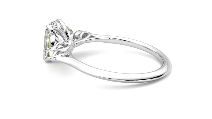 Taylor & Hart Tamora Emerald Engagement Ring 360 degree image 19