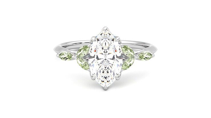 Taylor & Hart Tamora Marquise Engagement Ring 360 degree image 0