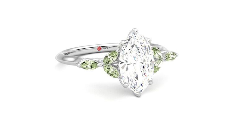 Taylor & Hart Tamora Marquise Engagement Ring 360 degree image 4