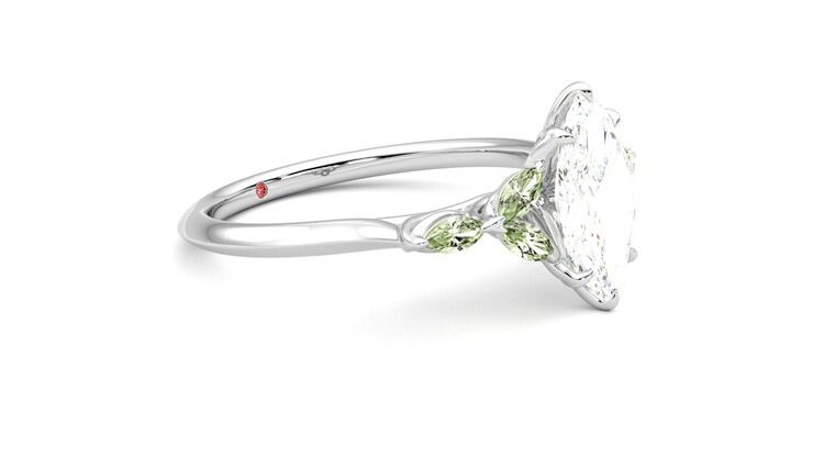 Taylor & Hart Tamora Marquise Engagement Ring 360 degree image 7