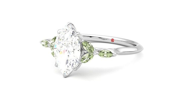 Taylor & Hart Tamora Marquise Engagement Ring 360 degree image 25