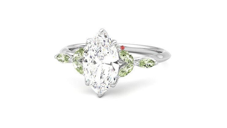 Taylor & Hart Tamora Marquise Engagement Ring 360 degree image 27