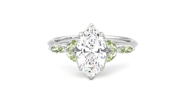 Taylor & Hart Tamora Marquise Engagement Ring 360 degree image 29