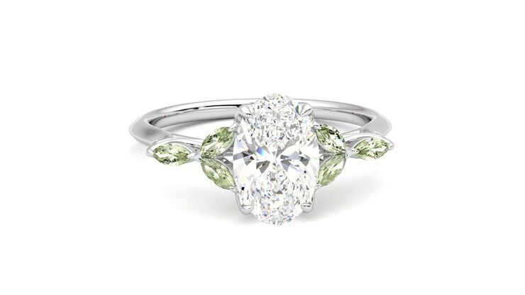 Taylor & Hart Tamora Oval Engagement Ring 360 degree image 2