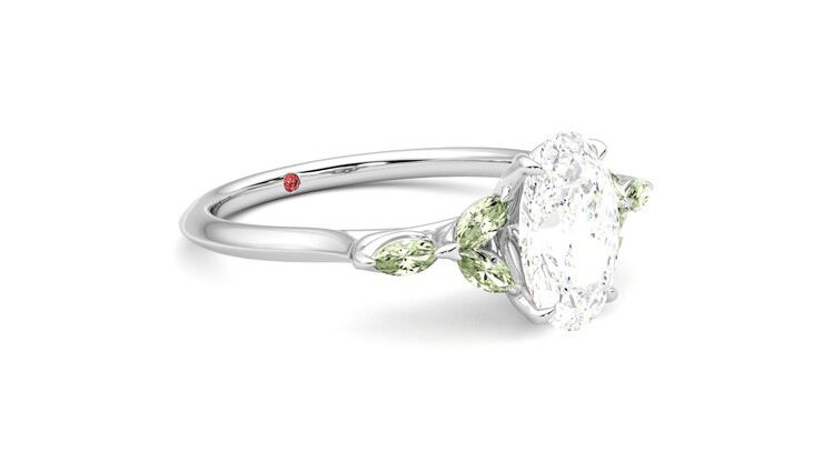 Taylor & Hart Tamora Oval Engagement Ring 360 degree image 6