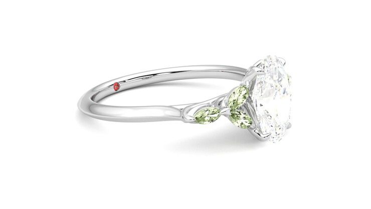 Taylor & Hart Tamora Oval Engagement Ring 360 degree image 7