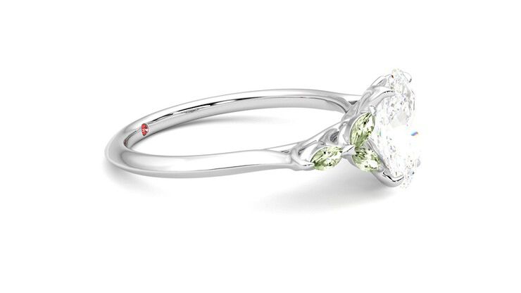 Taylor & Hart Tamora Oval Engagement Ring 360 degree image 8