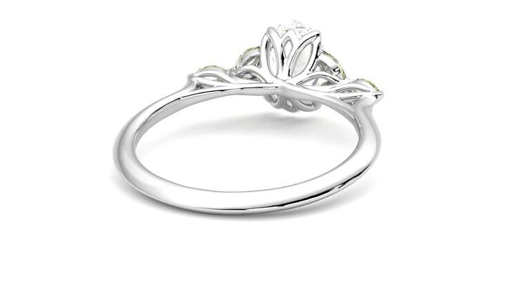 Taylor & Hart Tamora Oval Engagement Ring 360 degree image 14