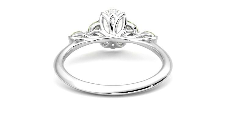 Taylor & Hart Tamora Oval Engagement Ring 360 degree image 15