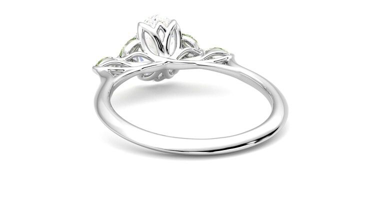 Taylor & Hart Tamora Oval Engagement Ring 360 degree image 16