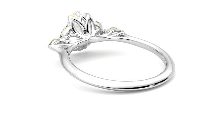 Taylor & Hart Tamora Oval Engagement Ring 360 degree image 17