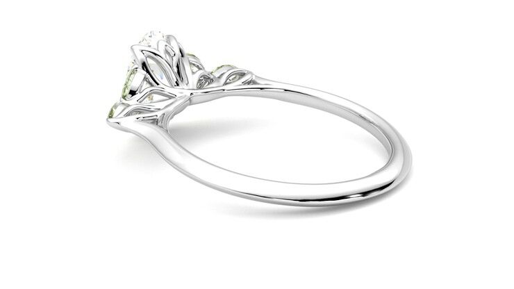 Taylor & Hart Tamora Oval Engagement Ring 360 degree image 18