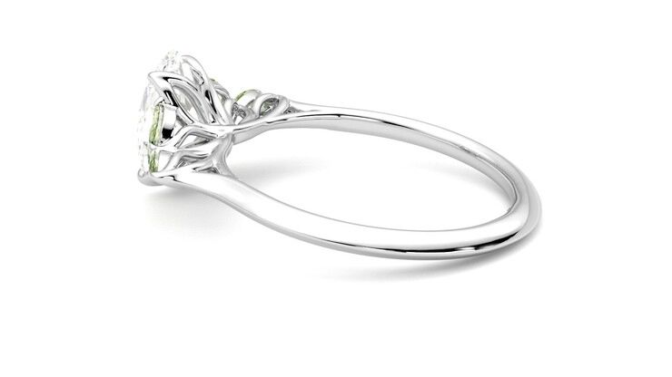 Taylor & Hart Tamora Oval Engagement Ring 360 degree image 19