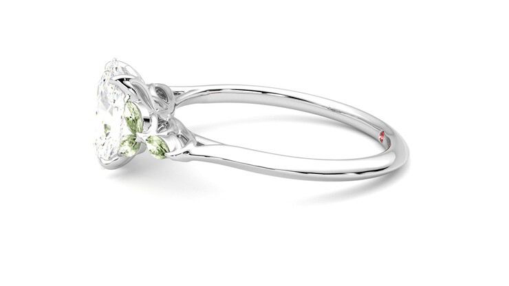 Taylor & Hart Tamora Oval Engagement Ring 360 degree image 21