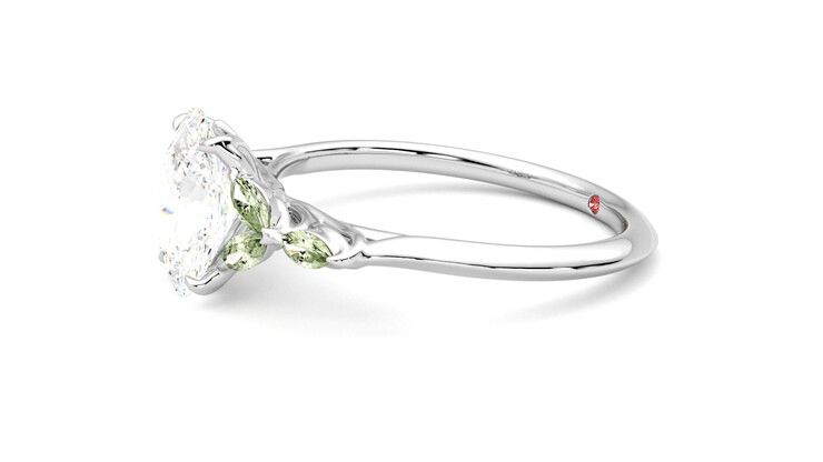 Taylor & Hart Tamora Oval Engagement Ring 360 degree image 22