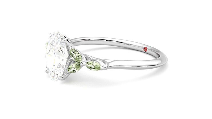 Taylor & Hart Tamora Oval Engagement Ring 360 degree image 23