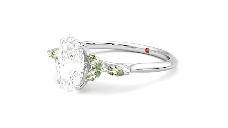 Taylor & Hart Tamora Oval Engagement Ring 360 degree image 24