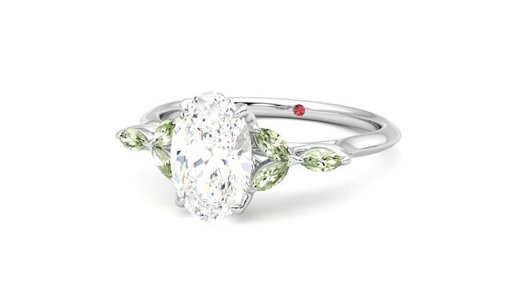 Taylor & Hart Tamora Oval Engagement Ring 360 degree image 26