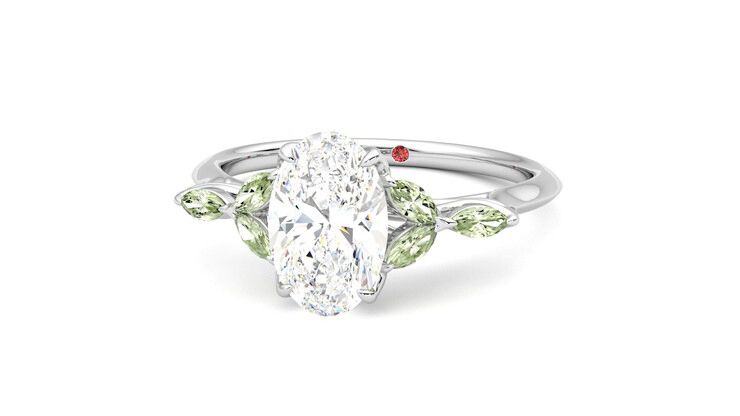 Taylor & Hart Tamora Oval Engagement Ring 360 degree image 27