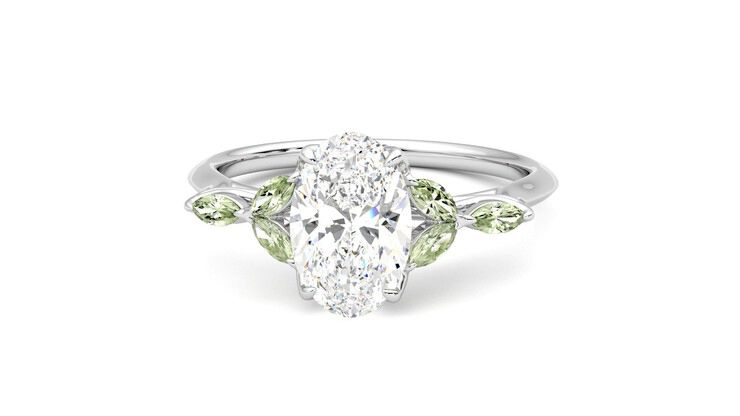 Taylor & Hart Tamora Oval Engagement Ring 360 degree image 28