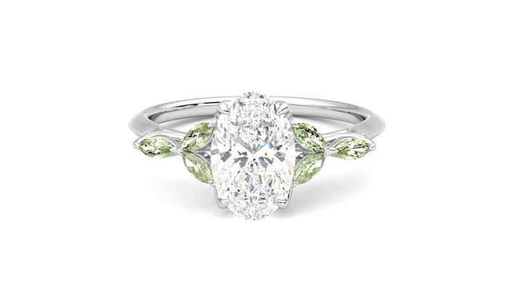 Taylor & Hart Tamora Oval Engagement Ring 360 degree image 29