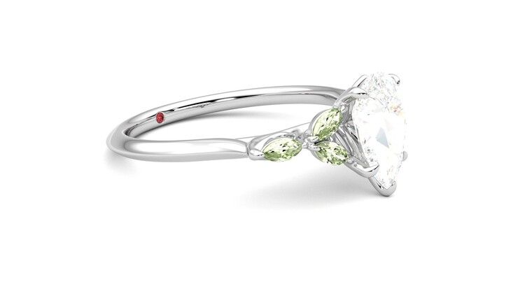 Taylor & Hart Tamora Pear Engagement Ring 360 degree image 7