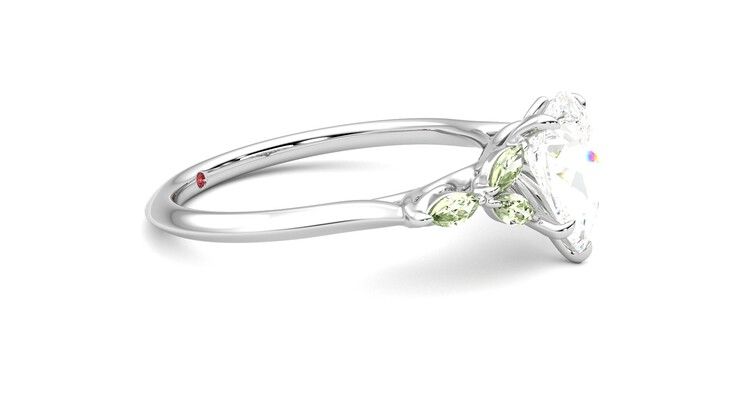 Taylor & Hart Tamora Pear Engagement Ring 360 degree image 8