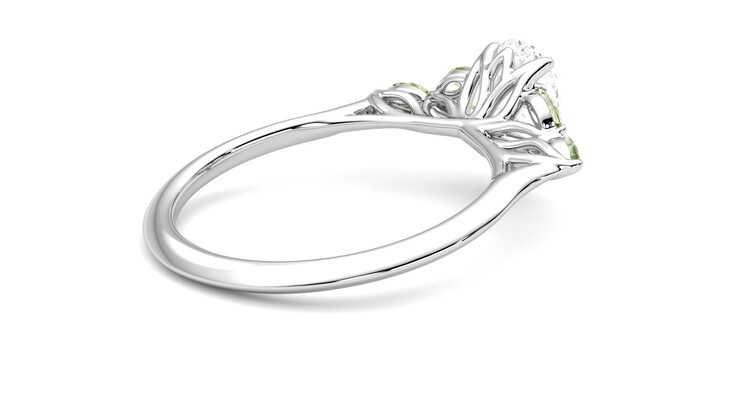 Taylor & Hart Tamora Pear Engagement Ring 360 degree image 12
