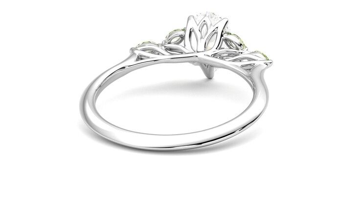 Taylor & Hart Tamora Pear Engagement Ring 360 degree image 14