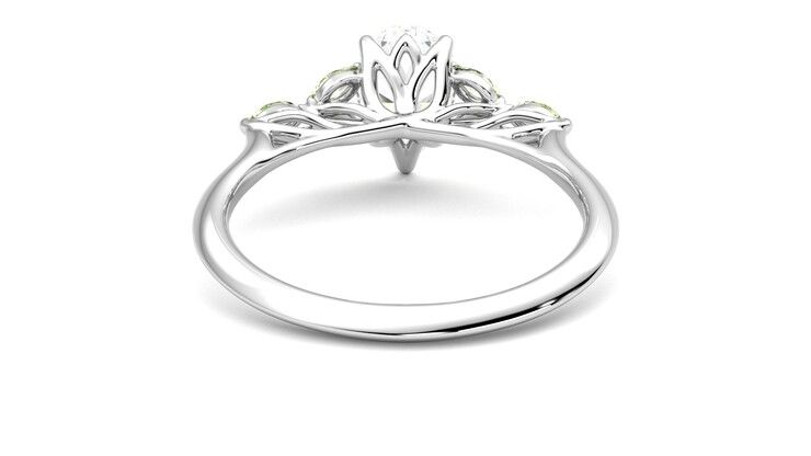 Taylor & Hart Tamora Pear Engagement Ring 360 degree image 15