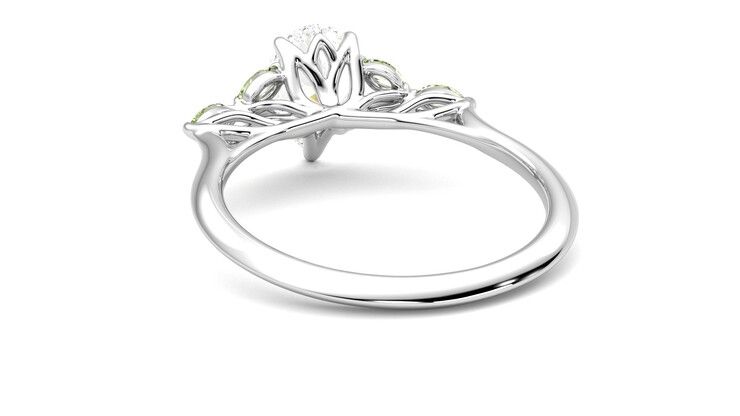 Taylor & Hart Tamora Pear Engagement Ring 360 degree image 16