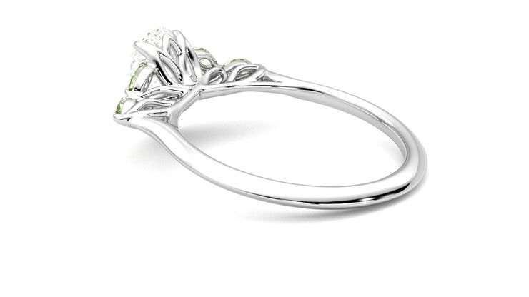 Taylor & Hart Tamora Pear Engagement Ring 360 degree image 18