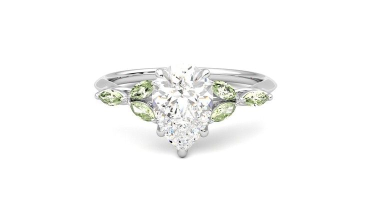 Taylor & Hart Tamora Pear Engagement Ring 360 degree image 29