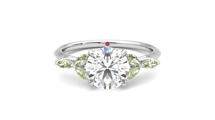 Taylor & Hart Tamora Round Engagement Ring 360 degree image 0