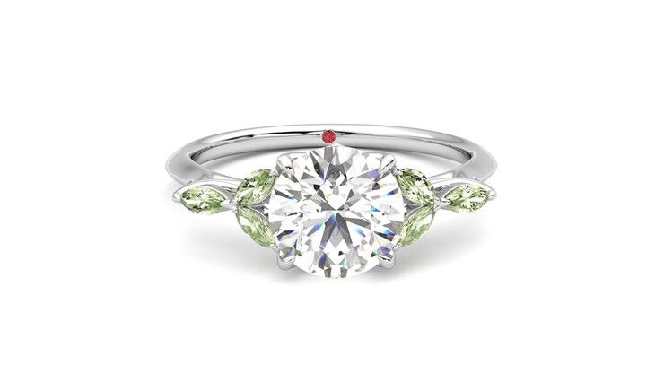 Taylor & Hart Tamora Round Engagement Ring 360 degree image 1