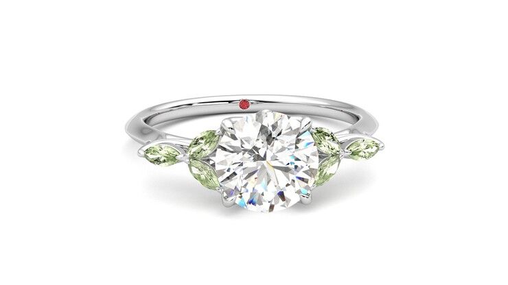 Taylor & Hart Tamora Round Engagement Ring 360 degree image 2