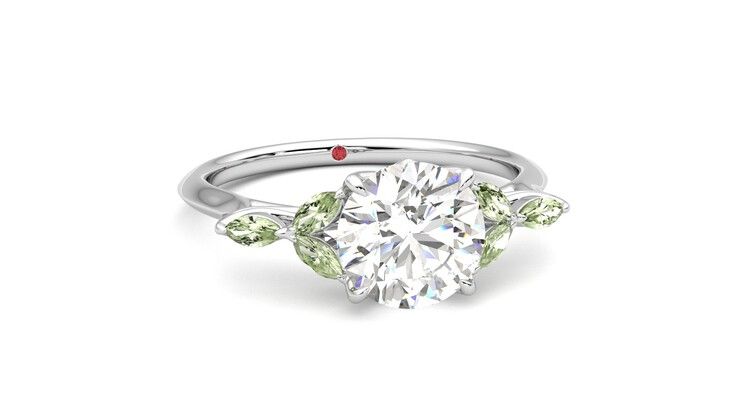 Taylor & Hart Tamora Round Engagement Ring 360 degree image 3