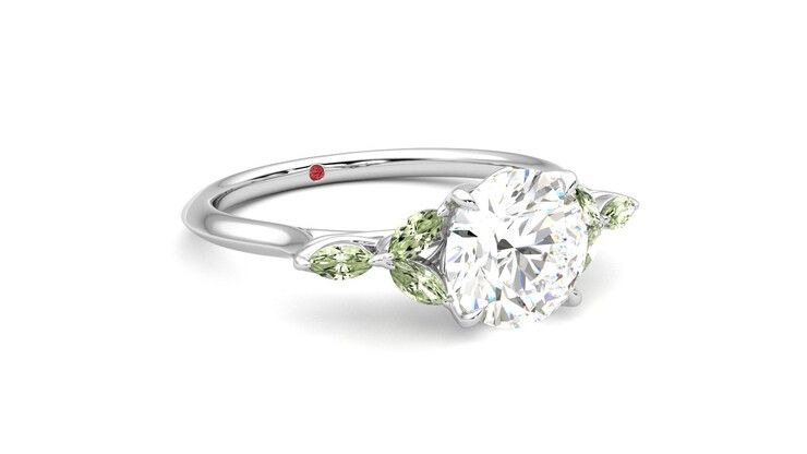 Taylor & Hart Tamora Round Engagement Ring 360 degree image 5