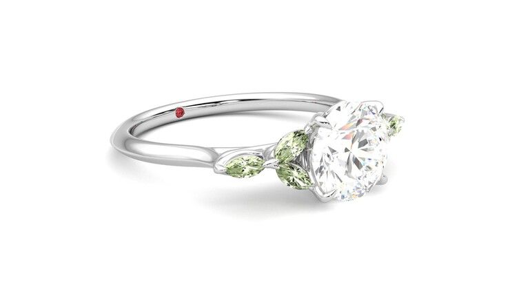 Taylor & Hart Tamora Round Engagement Ring 360 degree image 6